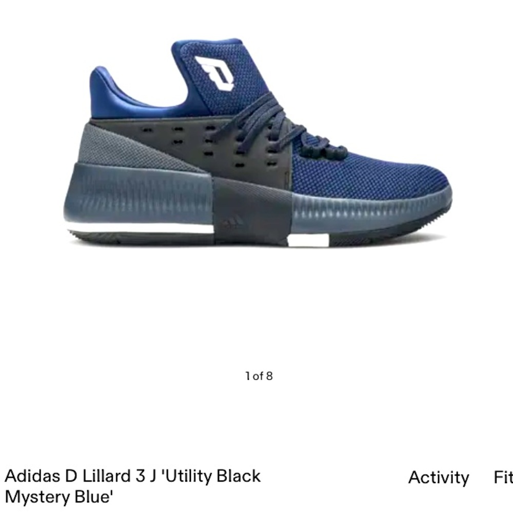 Adidas D Lillard Dame 3 Black Mystery Blue Basketball Shoes